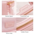 thumbnail image 4 of Estuche de maquillaje Rownyeon, bolsa de aseo transparente, organizador de viaje, rosa, 4 of 5