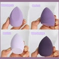 thumbnail image 3 of 4 Pcs Makeup Sponge Beauty Blender Set - Makeup Sponges For Foundation Blender With Egg Case And 1 Holder, Flawless For Cream, Powder And Liquid (Purple), 3 of 6