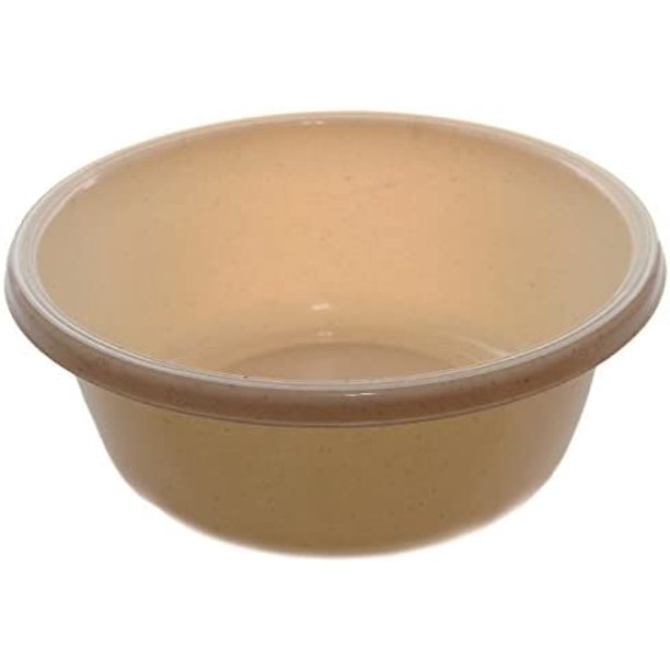 YBM Home Round Dish Wash Basin Dishpan for Washing Dishes, Plastic