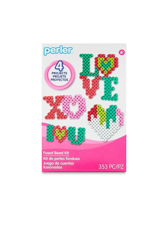 Perler Beads 353pc Kiddie Valentine Heart Box Kits