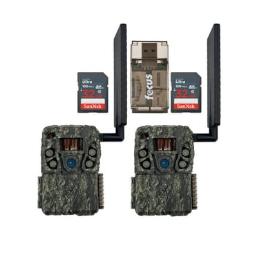 Browning Trail Camera 24 Megapixel Defender Wireless Vision Pro HD (2-Pack) Bundle with 2x 32GB Memory Card and Card Reader (5 Items)
