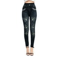 thumbnail image 1 of Gibobby Medias Termicas Afelpadas de Forro Polar Pantalones de yoga cómodos para mujeres Pantalones vaqueros elásticos Leggings Estampado de rayas térmicas(Negro,M), 1 of 5