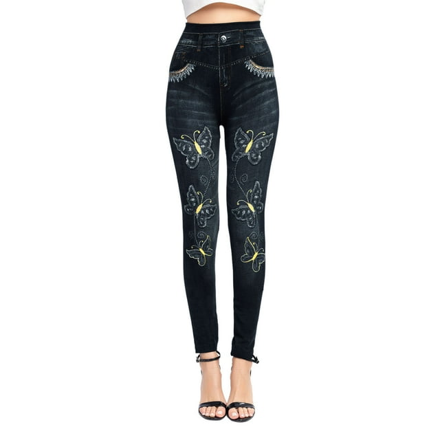 Gibobby Medias Termicas Afelpadas de Forro Polar Pantalones de yoga cómodos para mujeres Pantalones vaqueros elásticos Leggings Estampado de rayas térmicas(Negro,M)