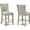Beige Gray+White, variant on Faux leather upholstered wooden bench / Great for modern day dining areas