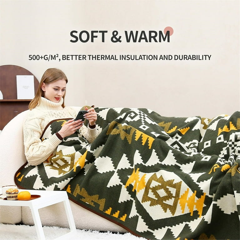 Wool and Cotton Blanket  Merino Wool Blend Blanket