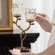 thumbnail image 4 of Candelabro de cristal de latón for el hogar, decoración de vestíbulo, soporte for velas de aromaterapia, 4 of 7
