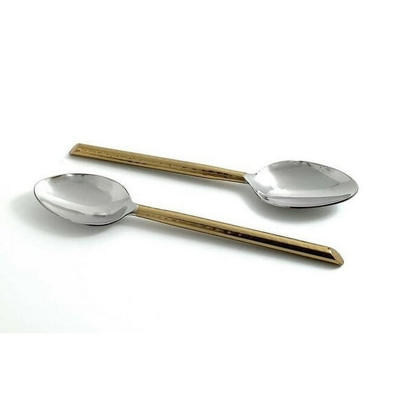 Classy R US LLC Dinner Spoons Golden Cut Hammered Tablespoons Set of 6