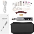 thumbnail image 2 of Juego de herramientas rotativas portátiles Mini amoladora inalámbrica Taladro eléctrico recargable de mano Carga USB 5 velocidades con múltiples accesorios Luz LED para cortar Lijado Grabado Pulido y esquí esquí Gafas de esquí, 2 of 5