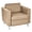 Buff Cream, variant on Pemberly Row Contemporary Armchair in Dillon Java Brown Vinyl Fabric