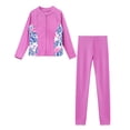 thumbnail image 3 of Doomiva Kids Girls Full Body Cover 2 Pcs Swimsuit Upf 50+ Swim Top Shirts with Leggings Surfing Rashguard Sets Pink 10, 3 of 7