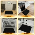 thumbnail image 3 of Ottomanson Indoor Door Mat Non-Slip Low Pile Stain Resistant Rug, Solid Black, 1'10.5" x 4', 3 of 13
