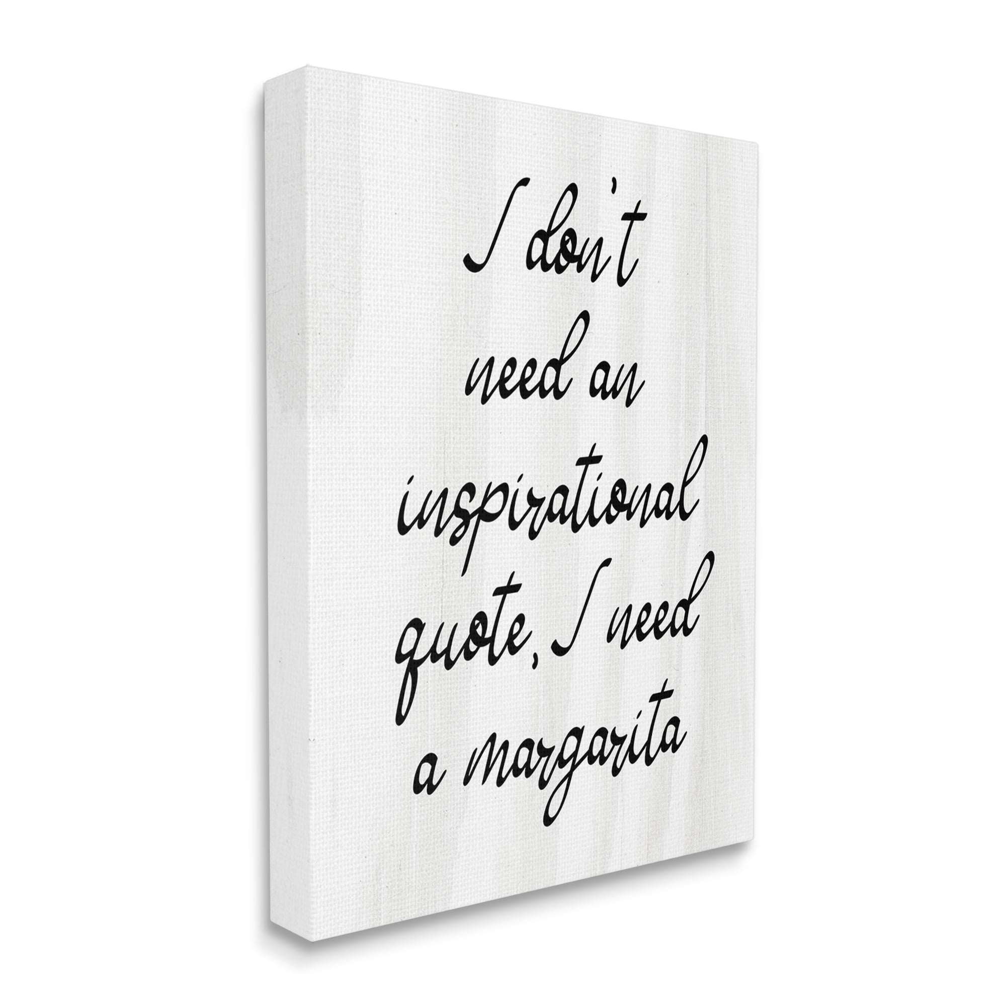 Stupell Industries Funny Need Margarita Food & Beverage Painting Gallery Wrapped Canvas Art Print Wall Art, 36 x 48