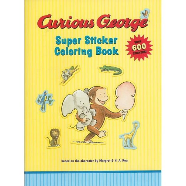 Curious Super Sticker Coloring Book