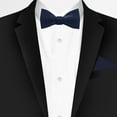 thumbnail image 4 of Jacob Alexander Men's Solid Color Traditional Freestyle Self-Tie Bow Tie - Navy Blue, 4 of 6