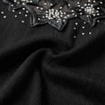 thumbnail image 6 of Levmjia Women's Rhinestone Embellished Top Crew Neck Short Sleeve Slim Fit Casual Summer Solid Color Aesthetic Going Out Tee, 6 of 6