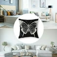 thumbnail image 5 of Decorative Throw Pillow Covers " Square Cushion Case Soft Comfy A Black and White Butterfly Throw Pillows for Couch Cushion Livingroom Farmhouse Home Decor Pillowcases, 5 of 7