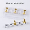 thumbnail image 4 of Nail Stand Acrylic Nail Art Display Stand Practice Nail Holder for Painting Nails Magnetic Practice Stands for DIY Salon Supplies (Gold), 4 of 6