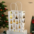thumbnail image 2 of CuiLiyq 12 Pcs Christmas White Gift Bags with Gold Bronzing, Christmas Wrapping Bags with Handles, Xmas Gift Bags for Holiday Party Favors and Decor Supplies (Christmas Tree), 2 of 6