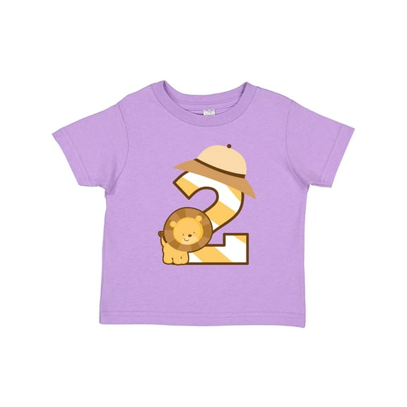 Inktastic 2nd Birthday Safari Lion 2 Year Old Boys or Girls Toddler T-Shirt