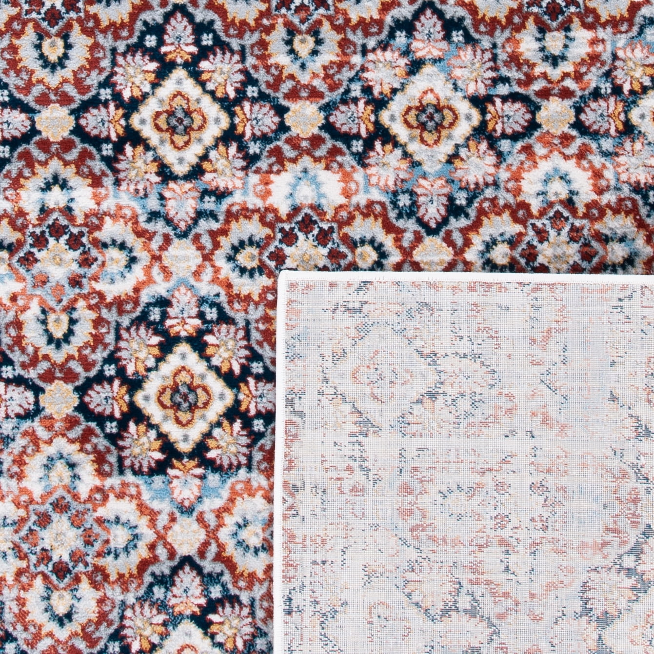 Safavieh Lagoon Cohen Geometric Area Rug, Brown/Navy, 4'5" x 6'5"