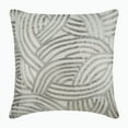 thumbnail image 1 of Decorative Pillow Covers, Throw Pillow Cover, 22x22 inch (55x55 cm) Ivory Linen Pillow Cover, Decorative Square Silver Embroidered Abstract Pillow Cover, Ivory Pillow - Silver Chains, 1 of 3