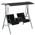 thumbnail image 1 of Outsunny 2-Seat Patio Swing Chair with Adjustable Canopy, Centre Table, 1 of 10
