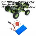 thumbnail image 1 of DPTALR 7.4V 1500mAH Battery T Plug Part For WLTOYS 12428/ L959/144001 RC Off Road Car, 1 of 5