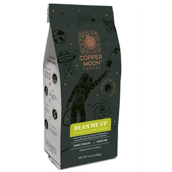 Copper Moon Bean Me Up, 100% Arabica Light Roast, Premium Ground, 12 oz