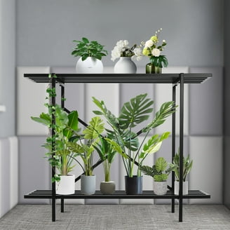 Pure Garden 3-Tier Folding Plant Stand, Wrought Iron Style with