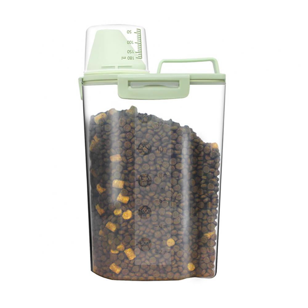 Small Dog Food Storage Container, Airtight Cat Dry Food Container with