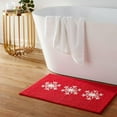 thumbnail image 5 of Red White Snowflake Christmas Bathroom Rugs 24"x 16" Non-Slip Rubber Backed Machine Washable, Soft Absorbent Shaggy Xmas Bath Mat Rug Winter Themed Christmas Festive Bathroom Floor Mat, 5 of 7