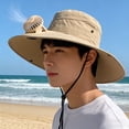 thumbnail image 4 of weibbin Solar Fan Hat Wide Brim Sun Protection with Built In Fan Rechargeable for Outdoor Hiking, 4 of 7
