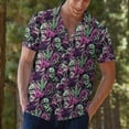 thumbnail image 6 of Colorful Tropical Marijuana Bigfoot Hawaiian Shirt For Men Summer Mens Hawaiian Shirts Short Sleeve Button Down Shirt Men, 6 of 7