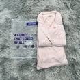 thumbnail image 2 of PETYWER Women's Pajamas Set 2 Piece Button Down Soft Long Sleeve Top and Pants Sleepwear Set Pink, 2 of 7