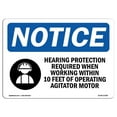 thumbnail image 1 of SignMission OS-NS-A-1218-L-13396 12 x 18 in. OSHA Notice Sign - Hearing Protection Required, 1 of 1
