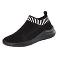 thumbnail image 4 of Rokment Womens Slip on Socks Running Walking Jogging Shoes Comfortable Mesh Memory Foam Cross-Training Driving Hiking Workout Tennis Nursing Sneakers Black Size 10.5, 4 of 5