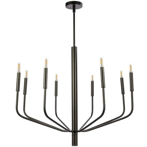 ELN-328C-MB Dainolite Eleanor - Eight Light Chandelier-Matte Black Finish