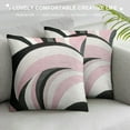 thumbnail image 3 of Nawypu Watercolor Spiral Throw Pillow Cover Modern Girly Geometric Swirls Circles Pillow Case for Teens Adults Pink Black White Brown Gray Stripes Cushion Cover for Room Decor, 3 of 5