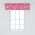 thumbnail image 2 of Ambesonne Pink Polka Dots Valance Pack of 2, Grunge Drawn Rounds, 54"X12", Pink and White, 2 of 4