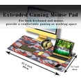 thumbnail image 3 of Keyboard Mouse Pad Blue Home Office Desk Pad Large Mousepads Computer Mat Keyboard Desk Mat Waterproof Non-Slip Rubber Base 35.4" X 15.7" for Game Office, Camouflage with Red Spots, 3 of 6