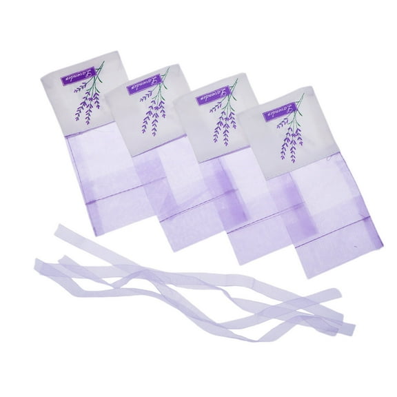 COSMOBETTY Fragrance Pouch Sachets Bag 10Pcs Light Purple Lavender Color Rectangular Shape Prevention Storage