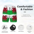 thumbnail image 3 of Mens Welsh Dragon Flag Swimming Trunks with Compression Liner Beach Quick Dry Swim Shorts, 3 of 6