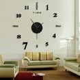 AaSFJEG Large Frameless DIY Wall Mute Clock 3D Mirror Surface Sticker