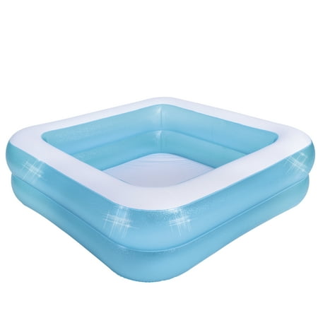 4.75ft. Inflatable Blue and White 2-Ring Swimming Pool