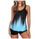 thumbnail image 2 of Augper Women Conservative Print Strappy Back Set Two Piece Swimsuits Swimdress, 2 of 7