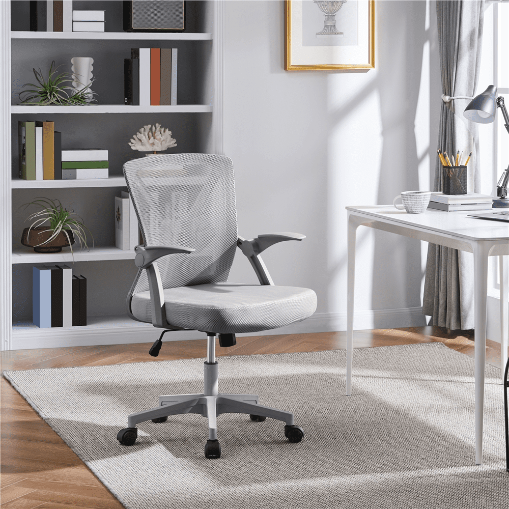 Alden Design Adult Adjustable Ergonomic Mesh Office Chair for Home Office, Gray