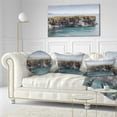 thumbnail image 3 of Designart Huge Rock in Coastline Panorama - Seashore Throw Pillow - 12x20, 3 of 5