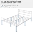 thumbnail image 6 of Yaheetech Metal Full Size Platform Bed with Cloud-inspired Design Headboard, White, 6 of 7