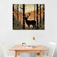 thumbnail image 2 of JRXY  Wild Animal Canvas - Rustic Cabin Decor Wildlife Wall Art - Deer Wolf Eagle Bear Canvas Wall Art - Woodland Wall Art - Cabin Wall Art  20x16in, 2 of 6
