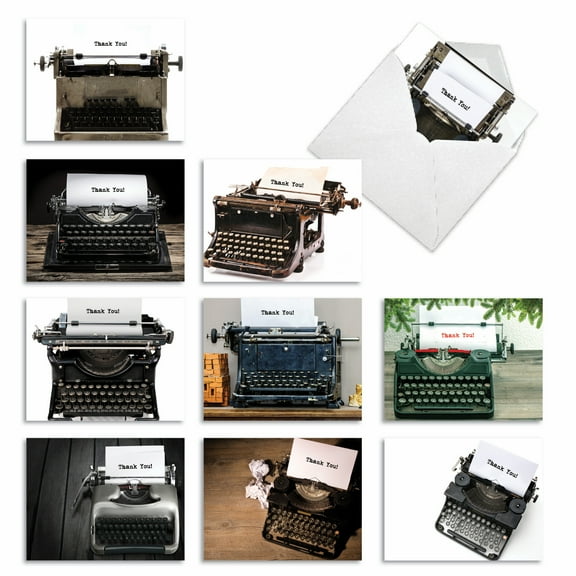 10 Pack Thank You Note Cards With Envelopes - Manual Thanks